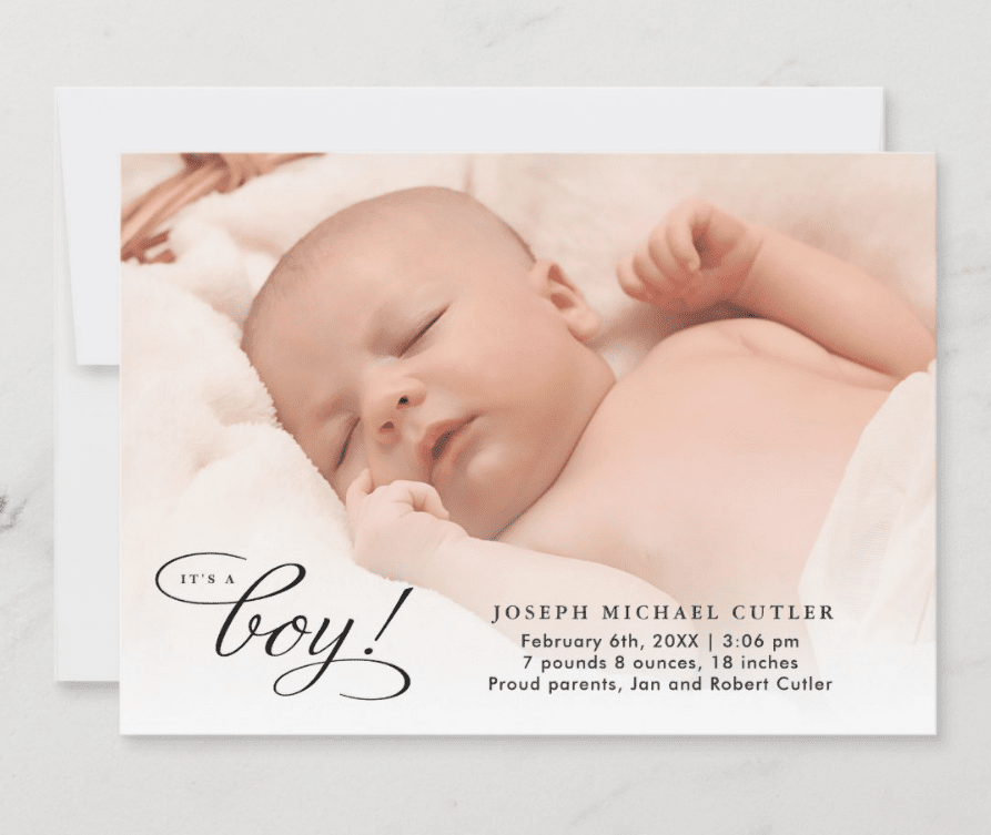 birth announcement ideas
