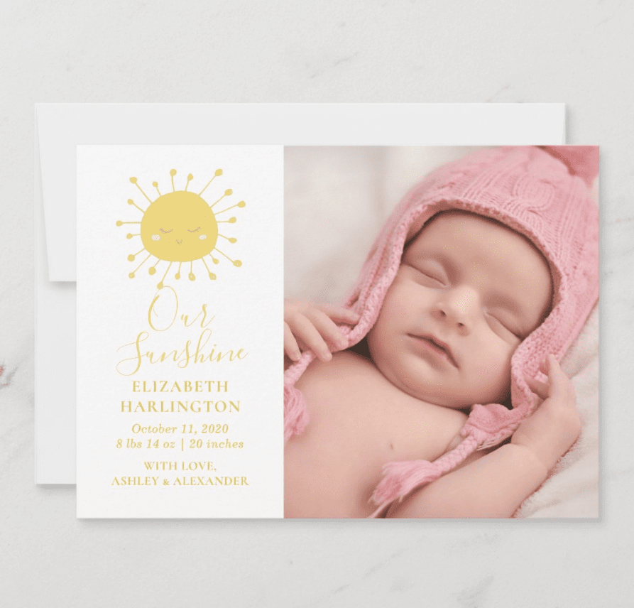 birth announcement ideas
