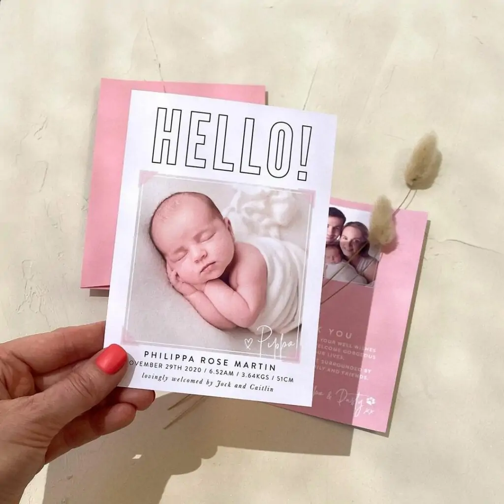 birth announcement card