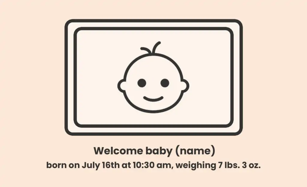 what to include in birth announcement cards