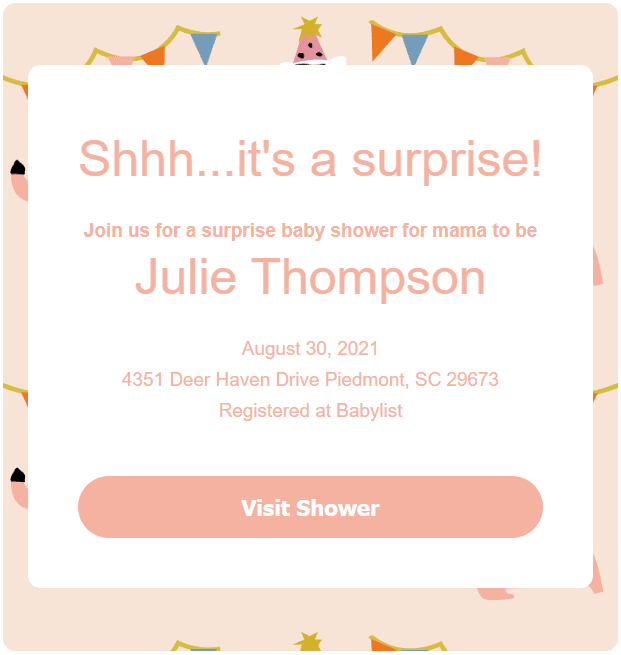 webbabyshower invite for surprise baby shower