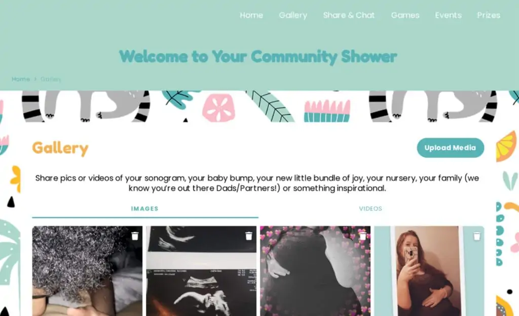 WebBabyShower header image community baby shower