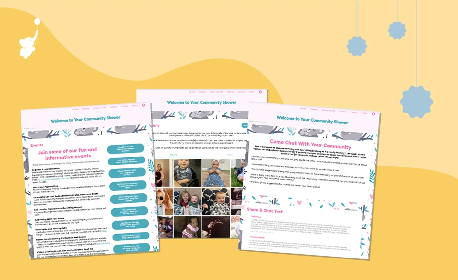 WebBabyShower header image community baby shower