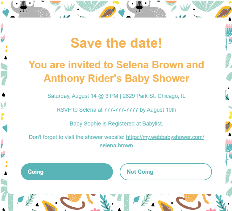 webbabyshower save the date email