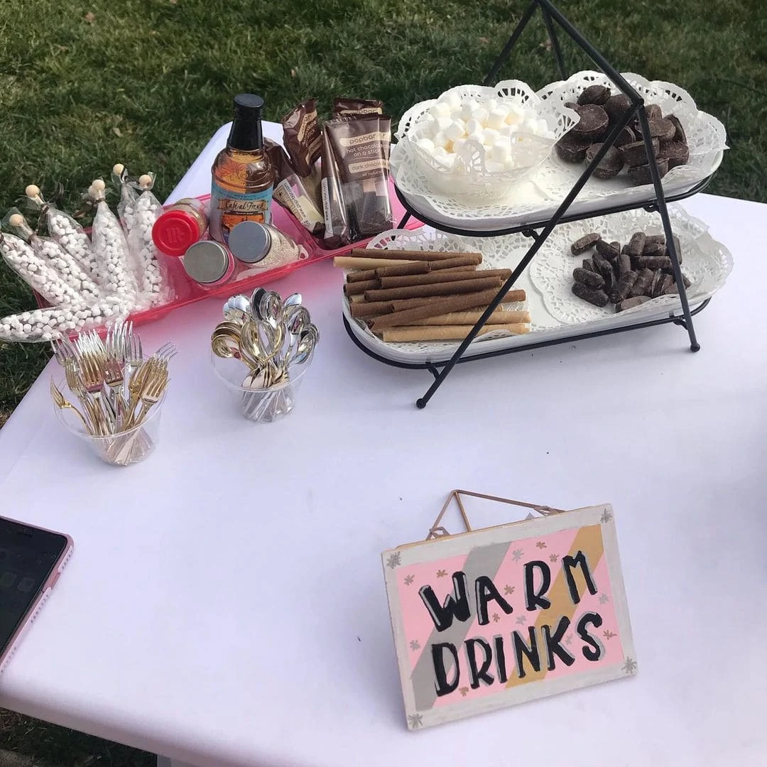 baby shower hot chocolate drinks