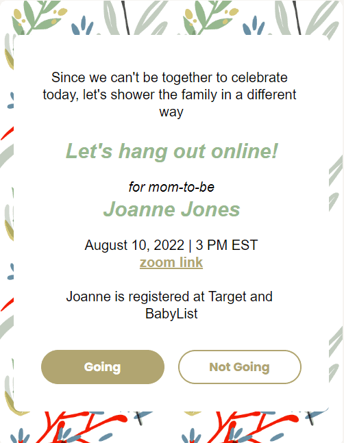 webbabyshower funny invitation wording long distance