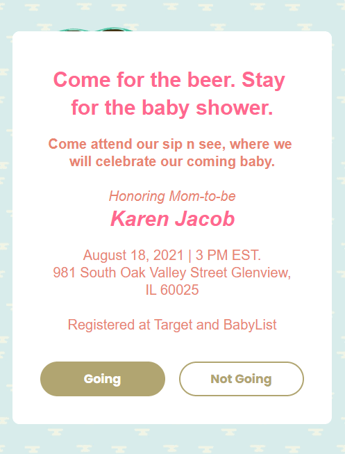 webbabyshower funny invitation wording sip n see