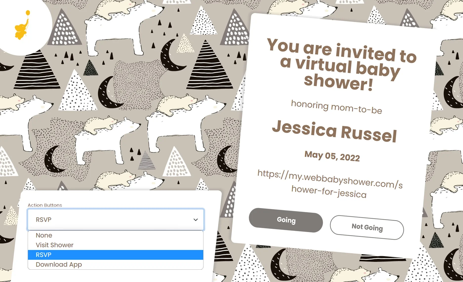 webbabyshower header image baby shower rsvp website
