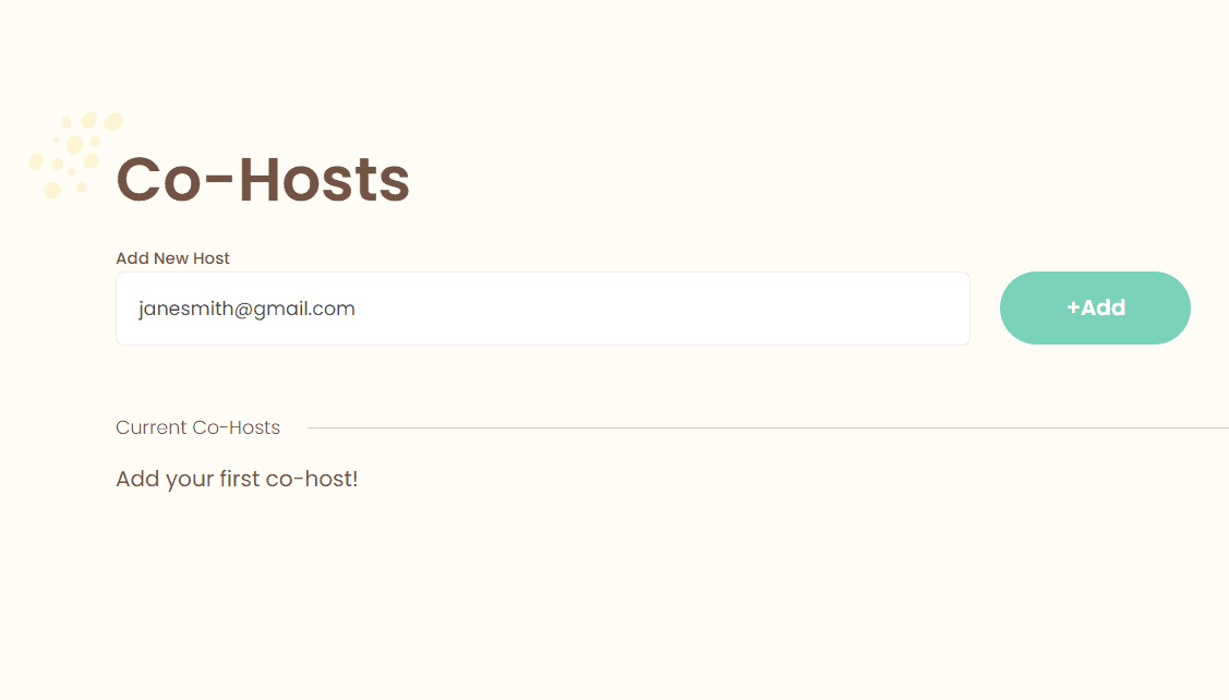 webbabyshower feature cohost option