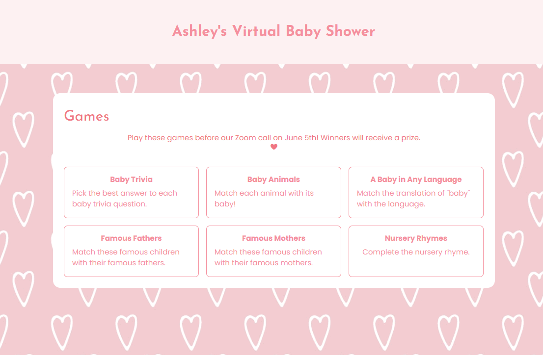 webbabyshower games page 2 | WebBabyShower
