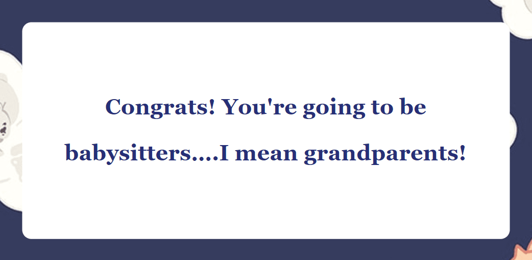 Long distance pregnancy announcement