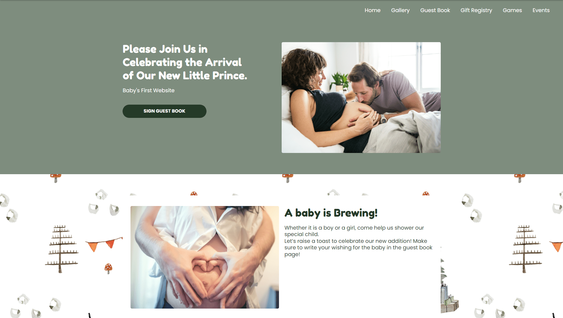 webbabyshower shower theme preview home page