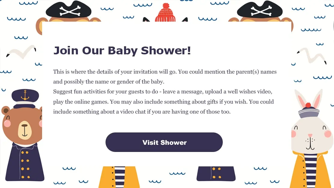 webbabyshower shower theme invite