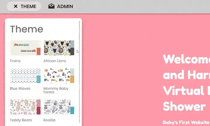 webbabyshower themes preview