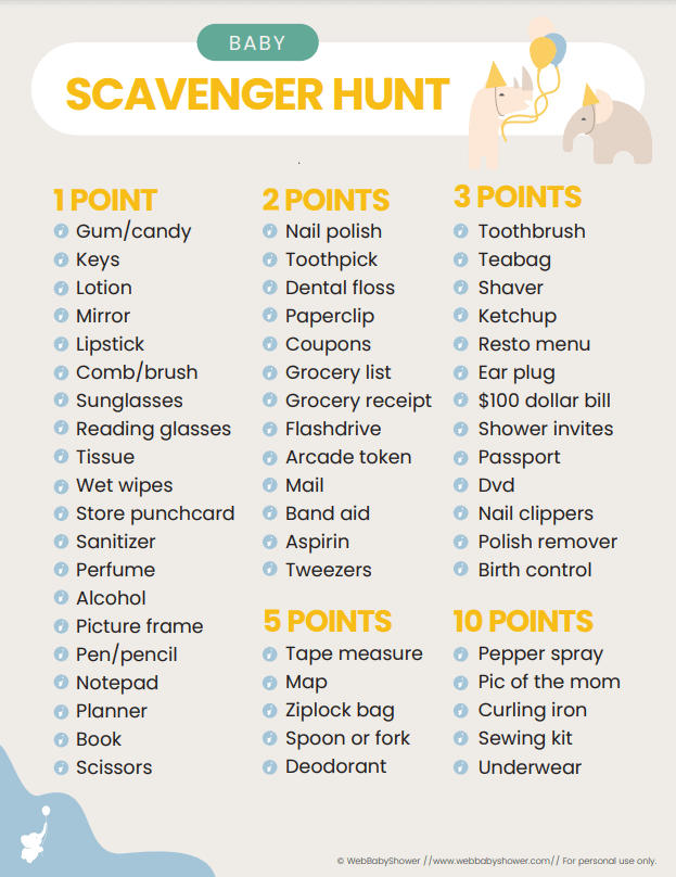 webbabyshower printable baby shower game