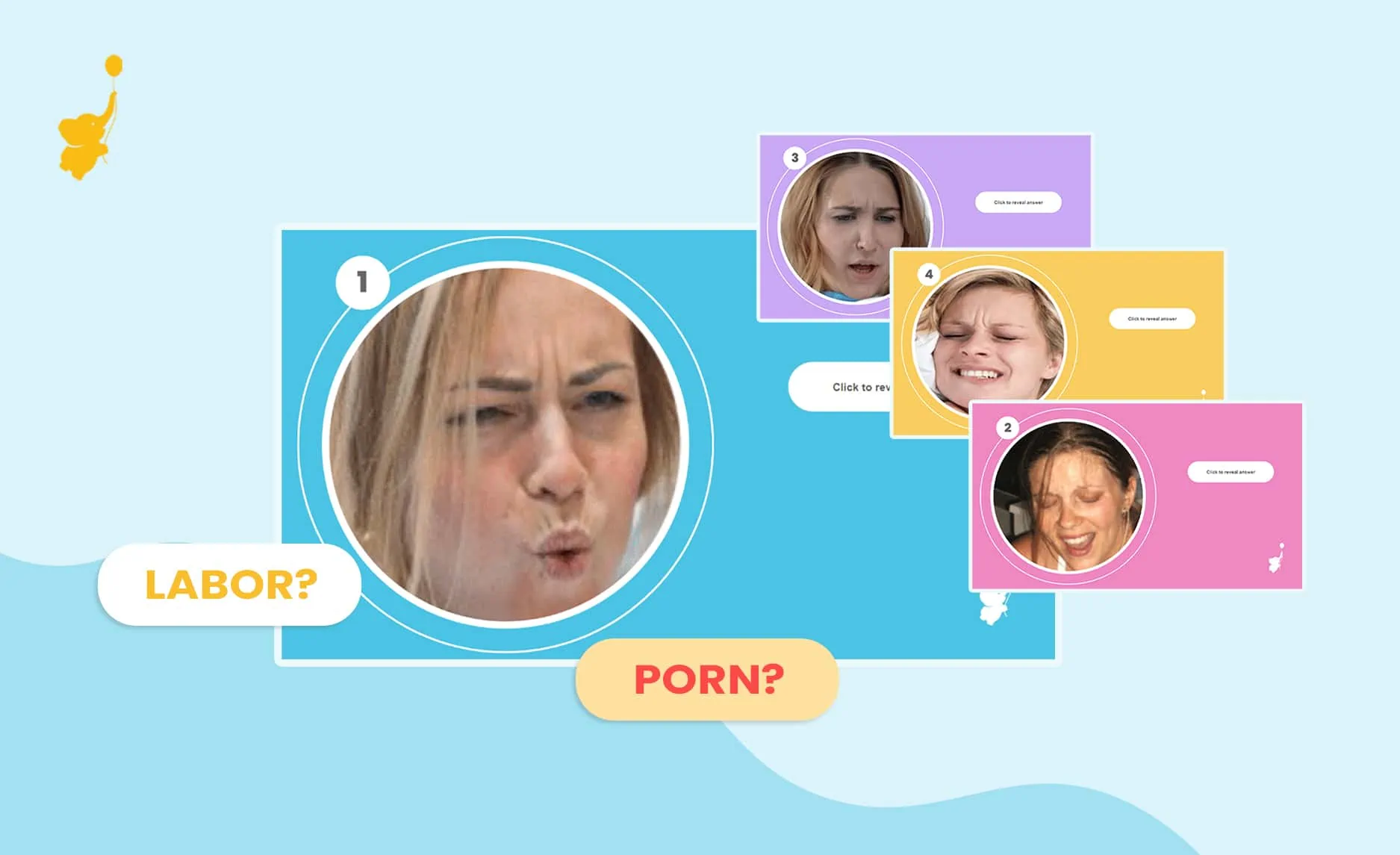 webbabyshower header image labor or porn baby shower game