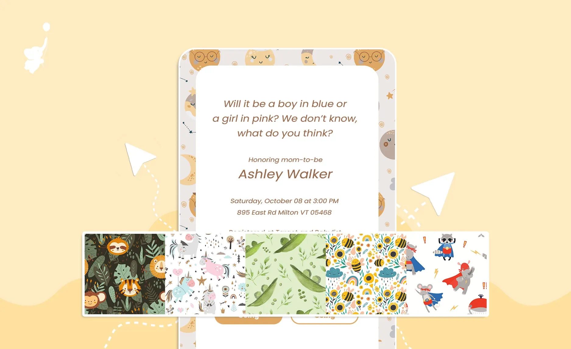 webbabyshower header image virtual baby shower invitations