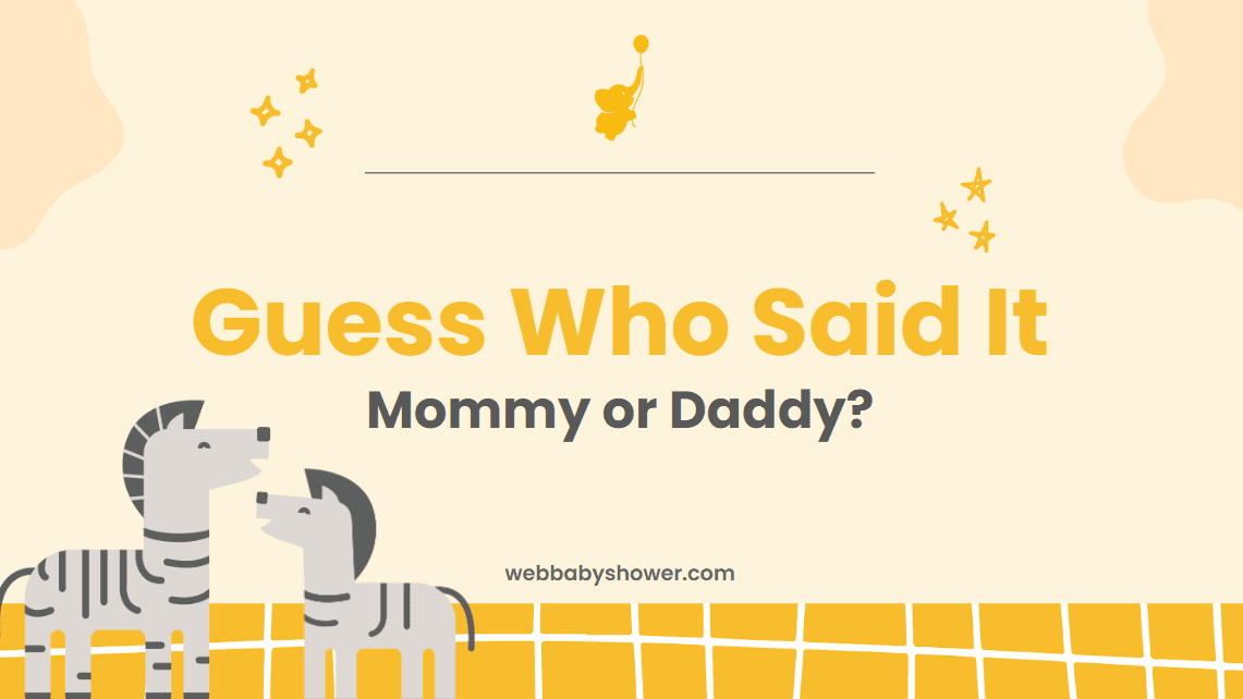 guess who said it baby shower game