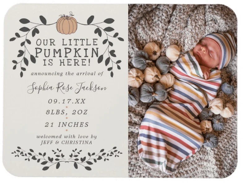 birth announcement ideas