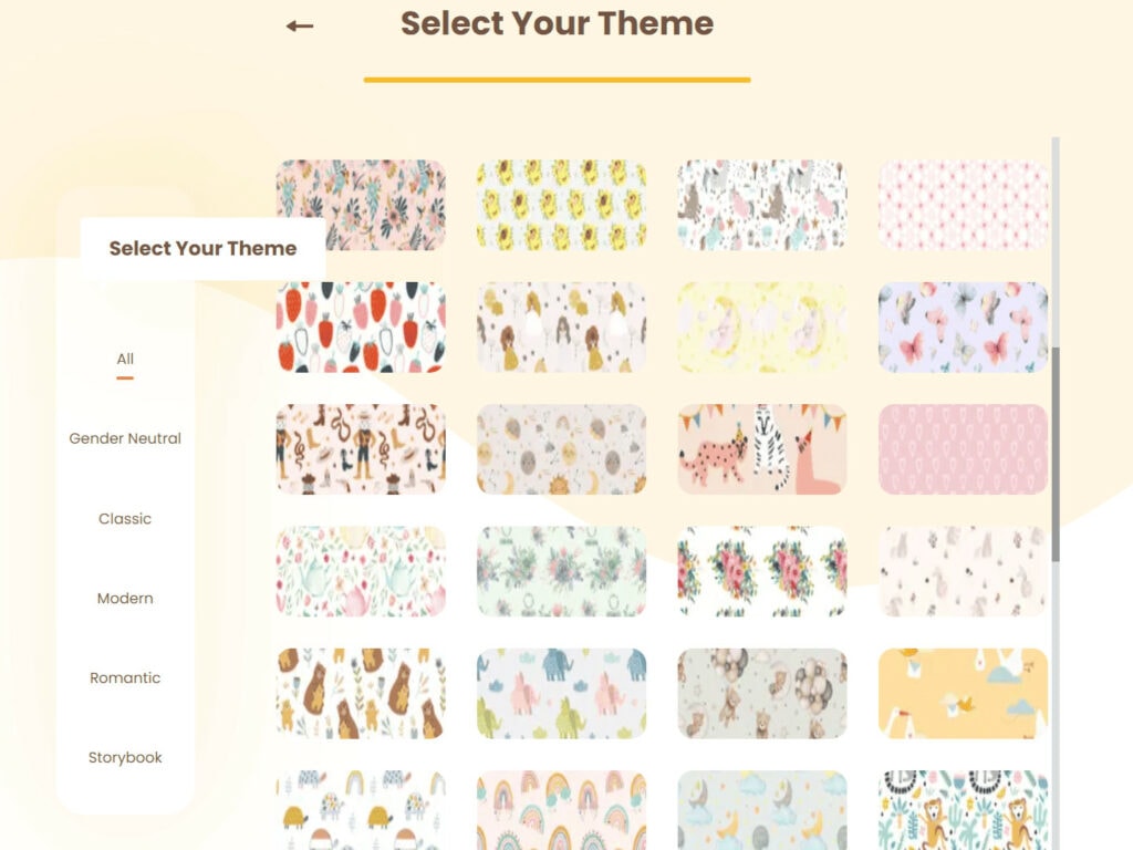 wbs baby shower website template