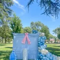 a picture of a butterfly baby shower organized by capableballoons in fresno