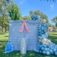 a picture of a butterfly baby shower organized by capableballoons in fresno