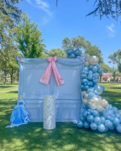 a picture of a butterfly baby shower organized by capableballoons in fresno