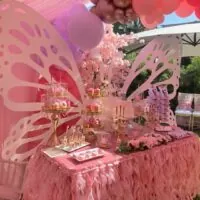 a picture of a butterfly baby shower organized by dazzlingpartydesigns in gardena california