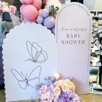 a picture of a butterfly baby shower organized by sweetgiftsva in washington
