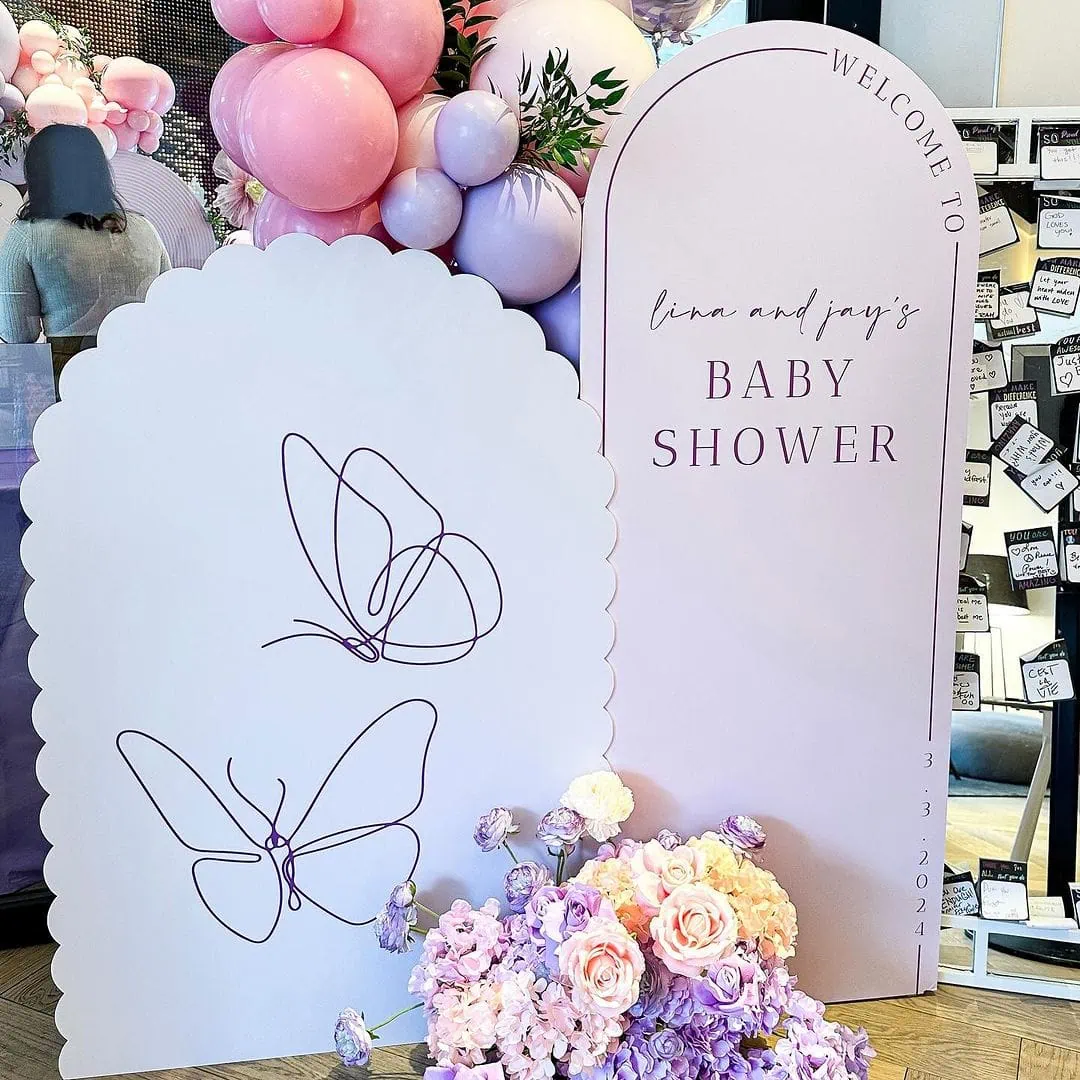 a picture of a butterfly baby shower organized by sweetgiftsva in washington