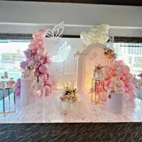 a picture of a butterfly baby shower organized by yakiedecor in tampa