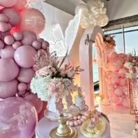 a picture of a butterfly baby shower organized by yakiedecor in tampa