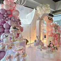 a picture of a butterfly baby shower organized by yakiedecor in tampa