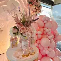 a picture of a butterfly baby shower organized by yakiedecor in tampa