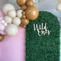 a picture of a jungle baby shower organized by Bomb Balloons in San Antonio
