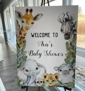 a picture of a jungle baby shower organized by Briarwood Golf Club in Cleveland