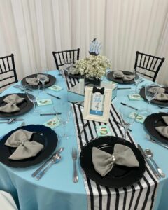 a picture of a little man baby shower made by Alyssa's Chic Creations
