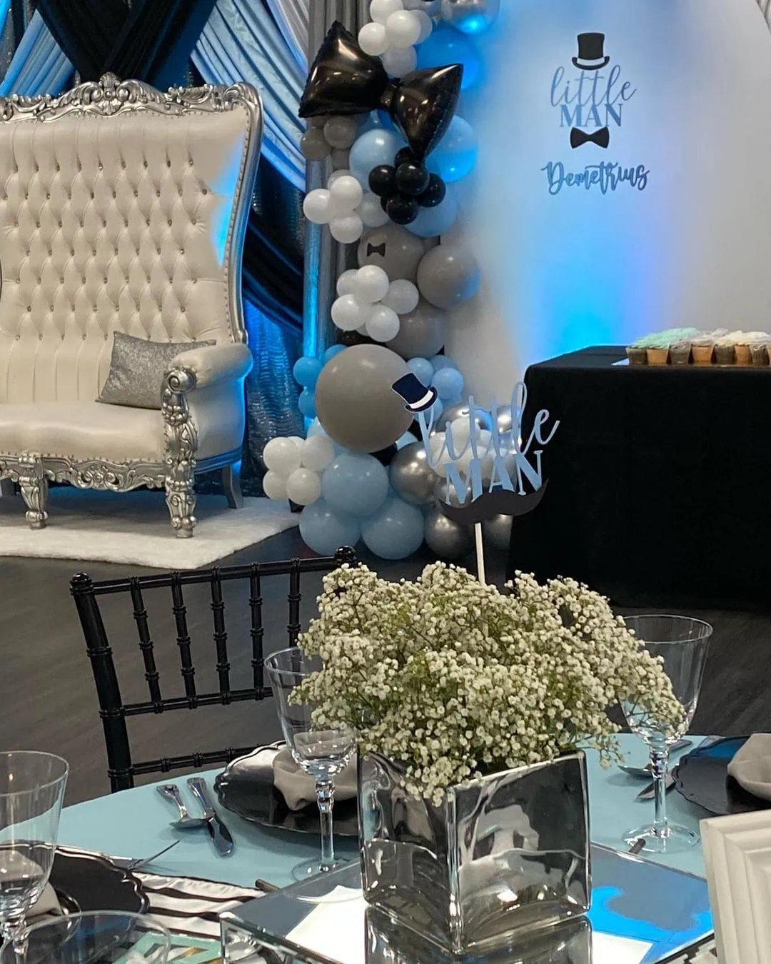 a picture of a little man baby shower made by Alyssa's Chic Creations