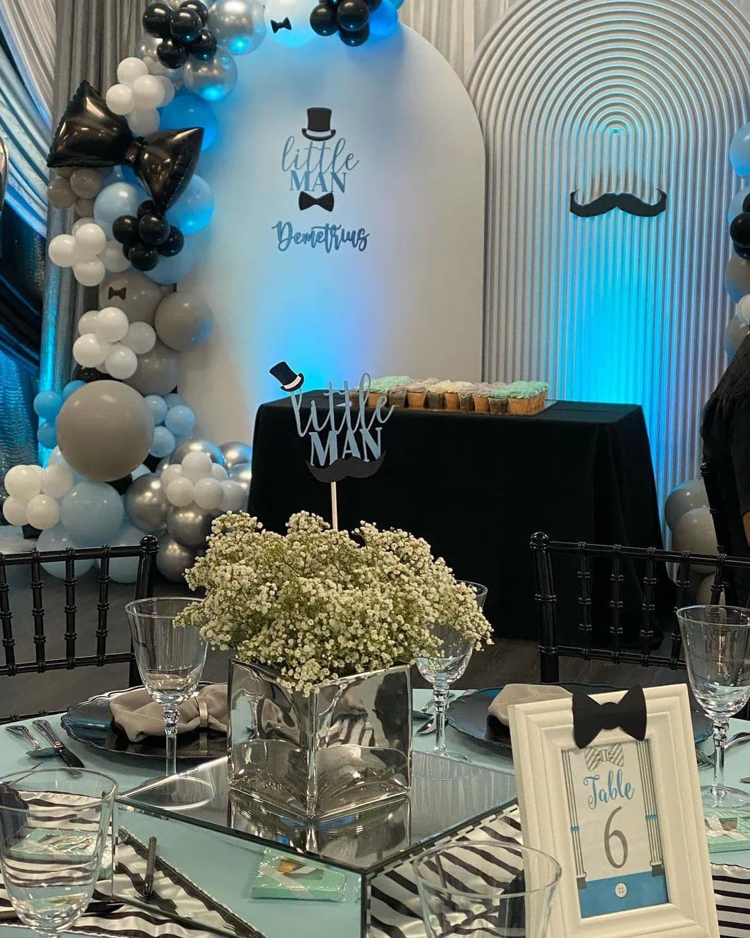 a picture of a little man baby shower made by Alyssa's Chic Creations