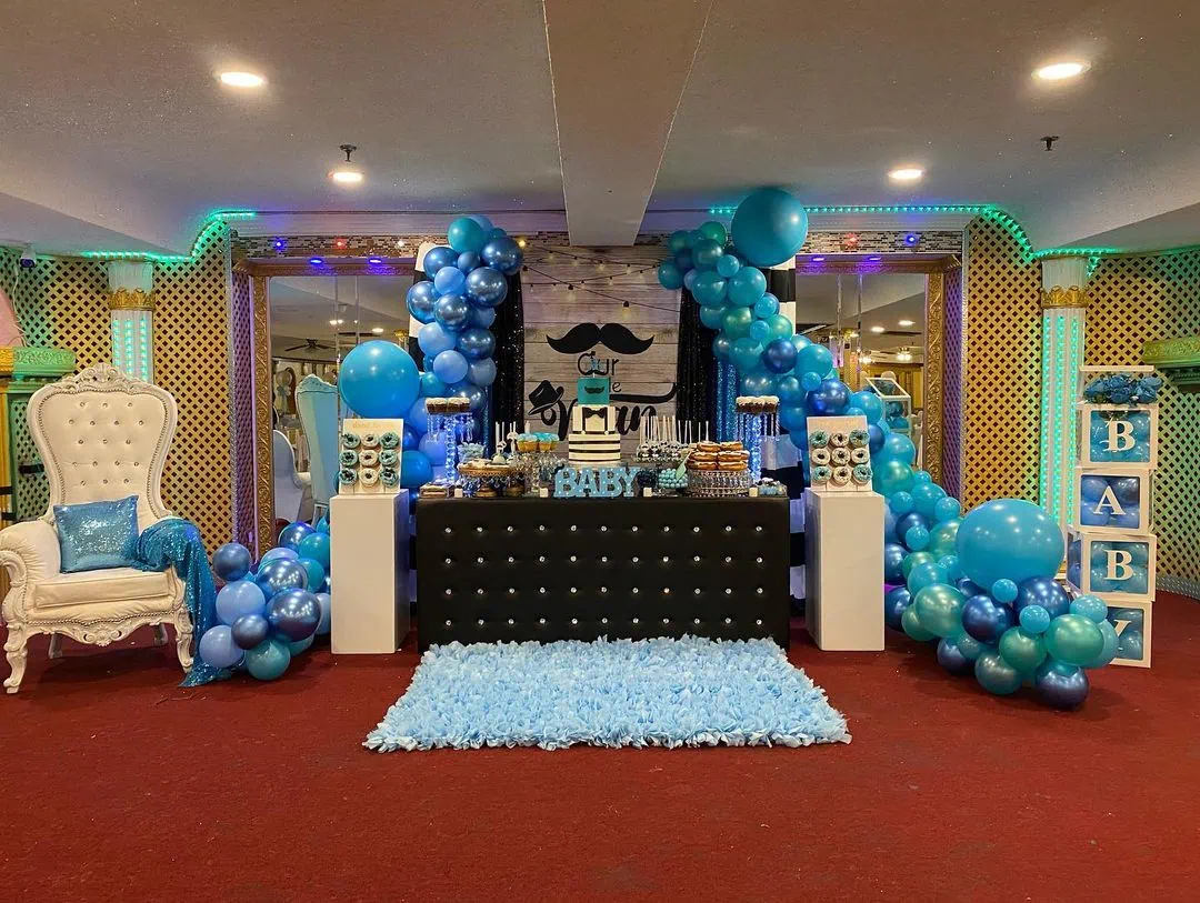 a picture of a little man baby shower organised by Amy & Jorge's Creations in Brooklyn