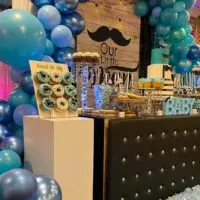 a picture of a little man baby shower organised by Amy & Jorge's Creations in Brooklyn