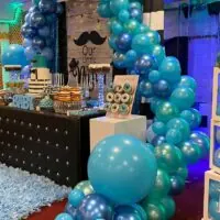 a picture of a little man baby shower organised by Amy & Jorge's Creations in Brooklyn