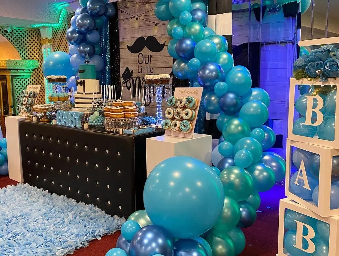 a picture of a little man baby shower organised by Amy & Jorge's Creations in Brooklyn