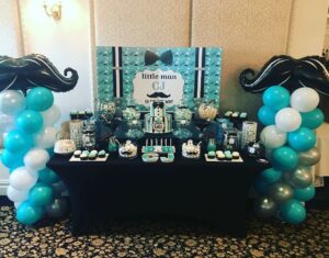 a picture of a little man baby shower organised by Treat Me Sweet in New York