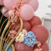a picture of a tea party baby shower organized by Balloons by Andrellina
