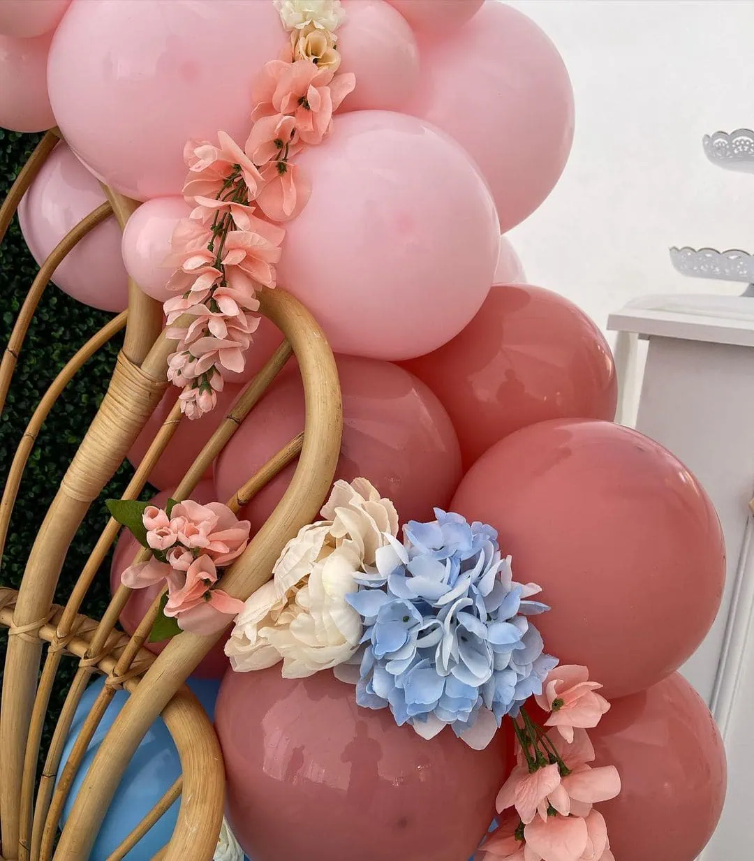 a picture of a tea party baby shower organized by Balloons by Andrellina