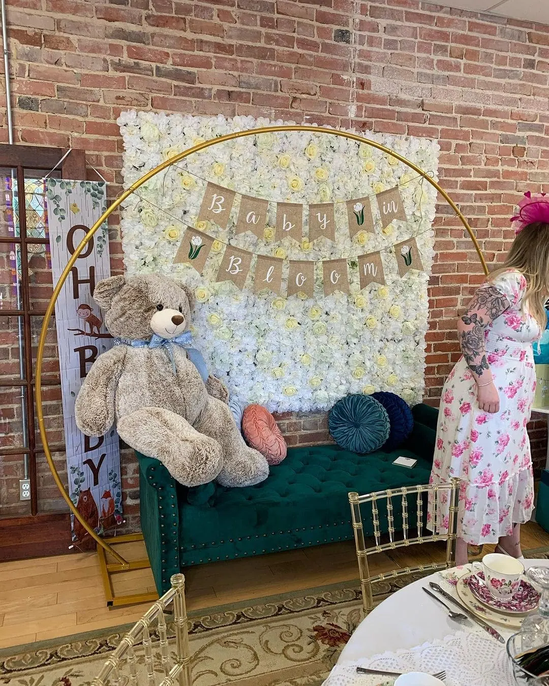 a picture of a tea party baby shower organized by The Dallas Tea Party Company in Texas