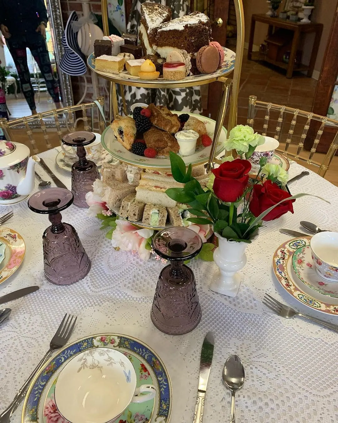 a picture of a tea party baby shower organized by The Dallas Tea Party Company in Texas