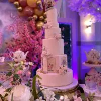 a picture of a tea party baby shower organized by Spa Party Mobile by Fabyouevents in North Carolina