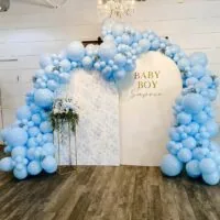 a picture of a tea party baby shower organized by Pop, Drop & Party Balloons in Illinois